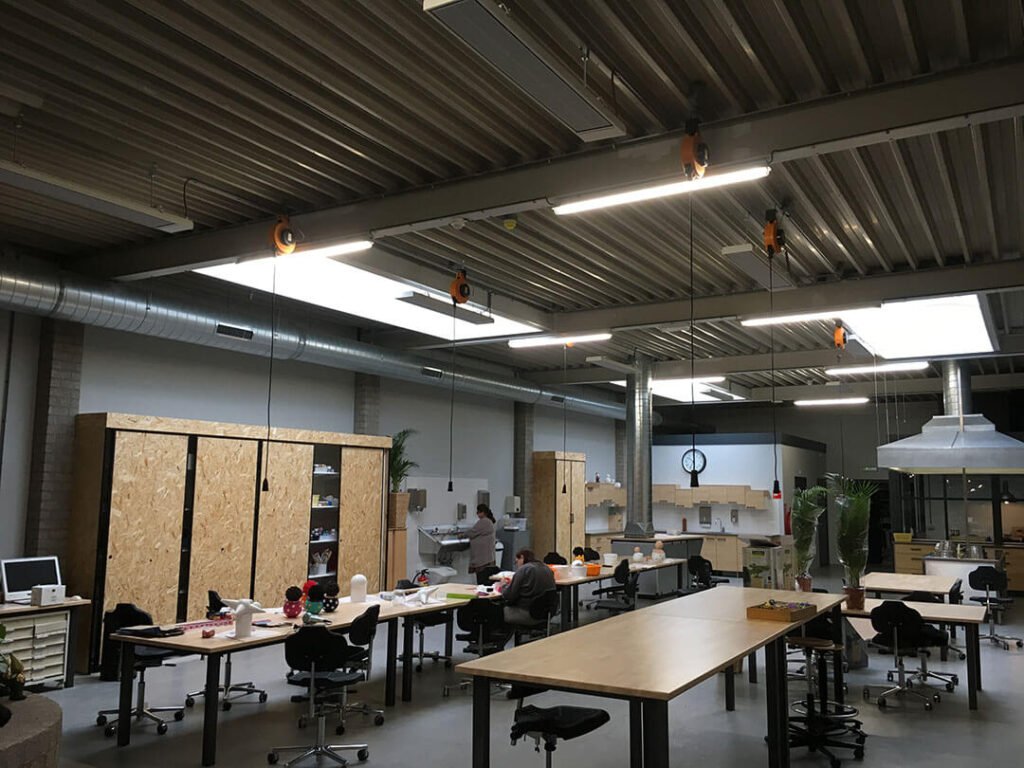 Elektrische heater bedrijfshal