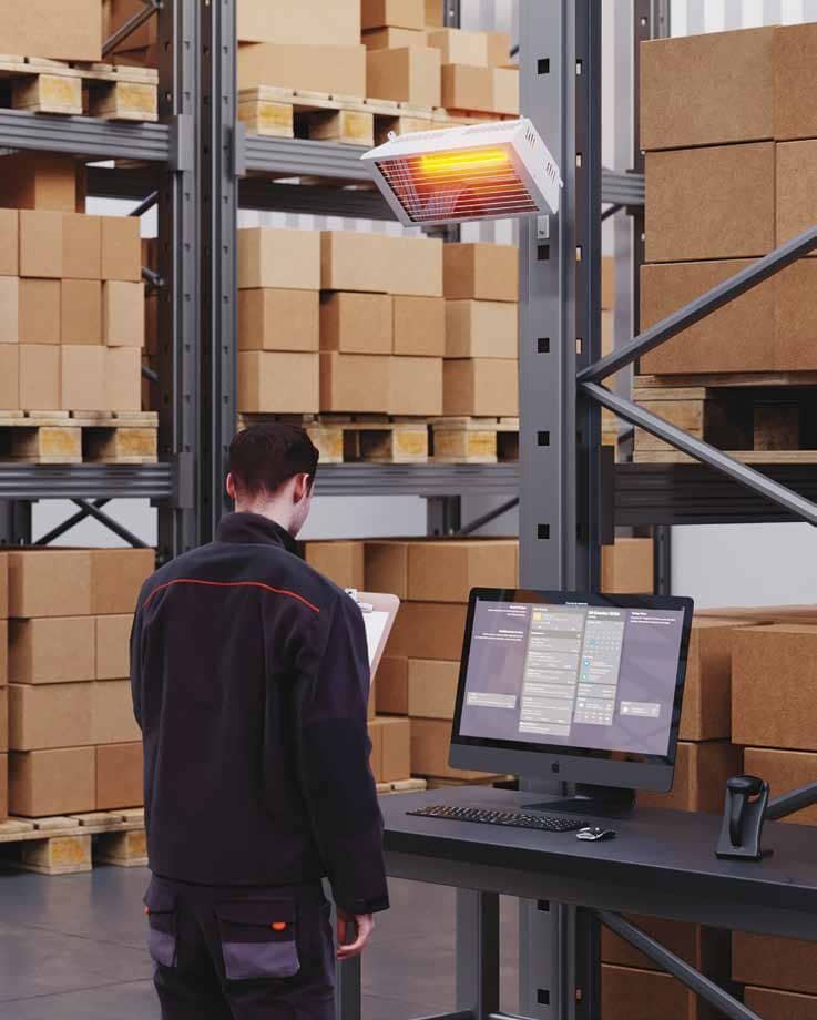 elektrische verwarming bedrijfshal met lokale verwarming op de werkplek