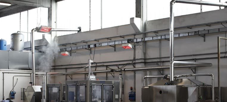 elektrische verwarming bedrijfshal met lokale verwarming