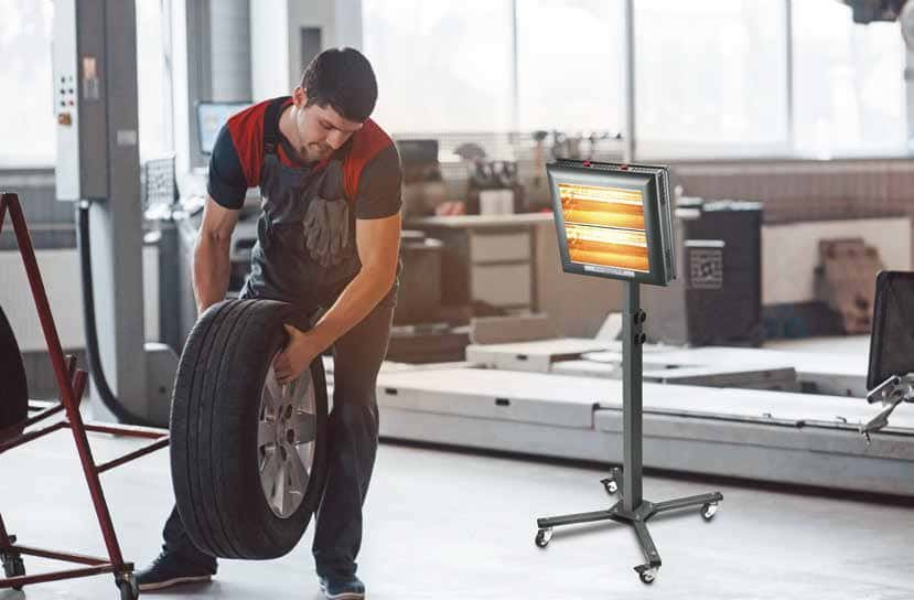 garage verwarmen mobiele verwarming