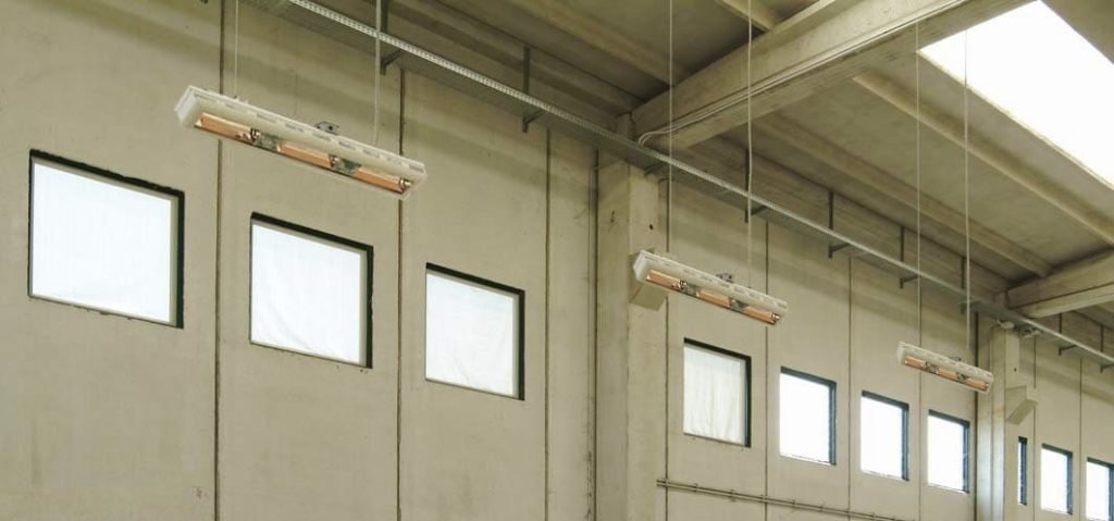gas heater bedrijfshal vervangen met infrarood