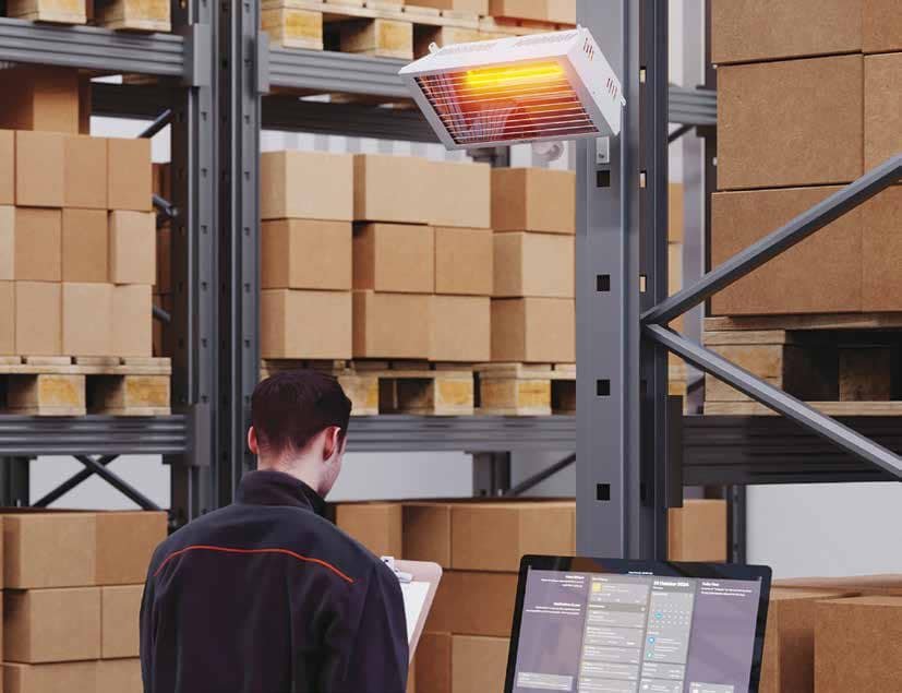 infrarood verwarming magazijn werkplekken