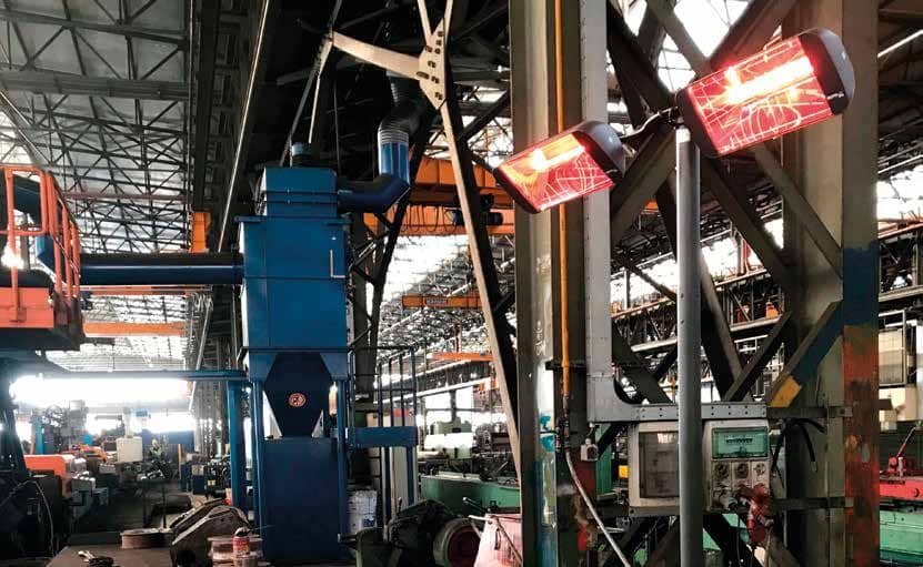 Mobiele werkplaats verwarming