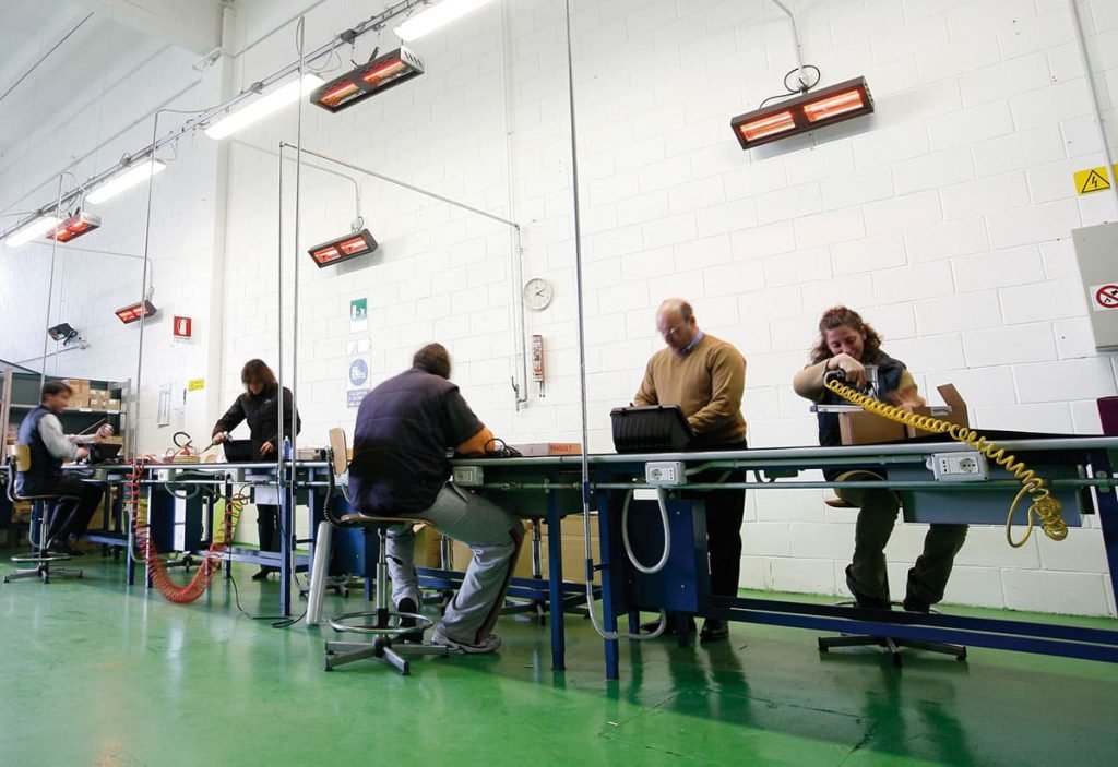 Werkplaatskachel met infrarood verwarming