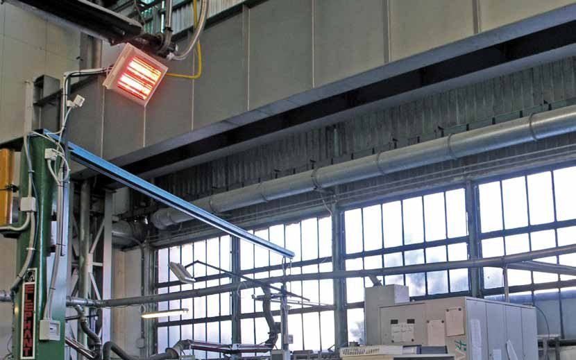 Fabriek verwarmen met elektrische infrarood verwarming ook voor bedrijfshal en magazijn
