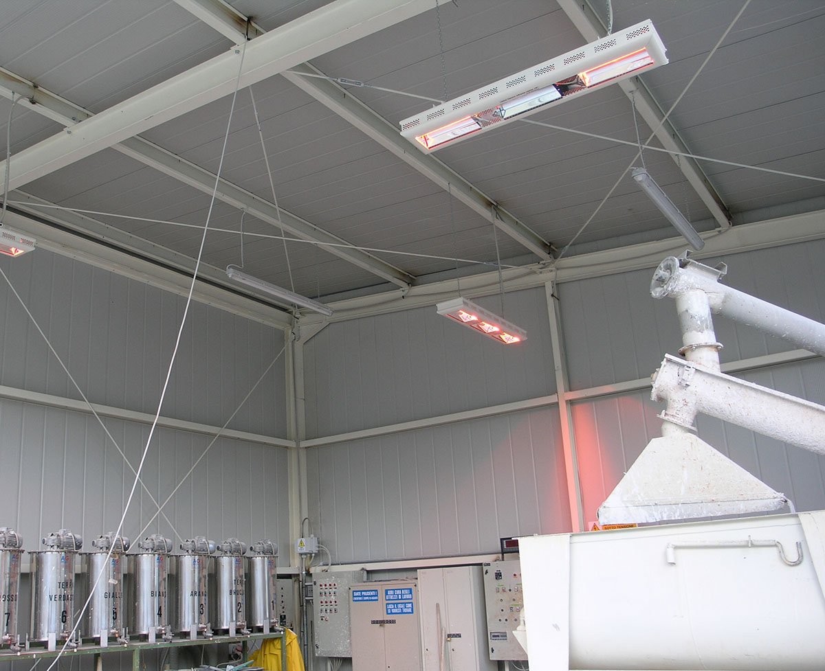 Efficiënte bedrijfshalverwarming met infrarood verwarming voor bedrijfshallen