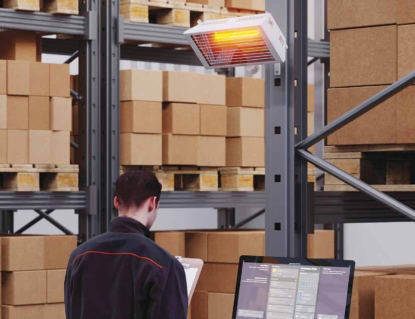 Lokaal verwarmen met infrarood werkplek verwarming in ieder bedrijf