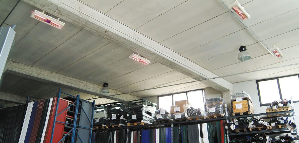 Loods verwarmen met infrarood verwarming goedkoop en efficiënt