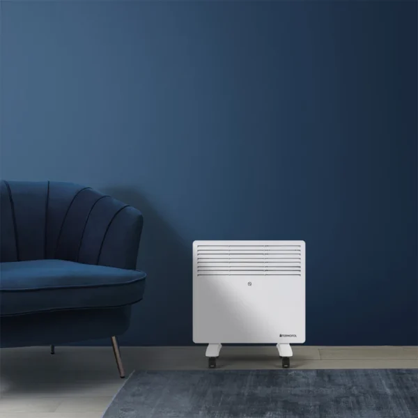 Termofol Elektrische convector met thermostaat 1000 Watt op wieltjes