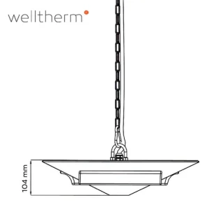 Welltherm Donkerstraler HPPW industriële keramische straler ketting