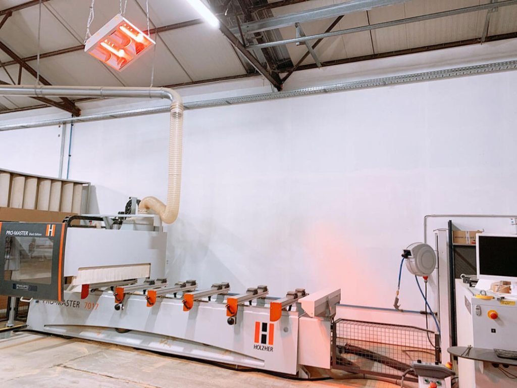 werkplek verwarming infrarood stralers