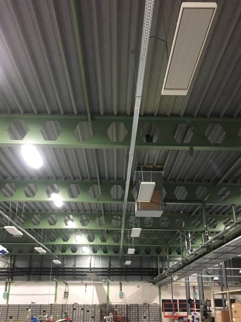 loods verwarming met elektrische infrarood stralers