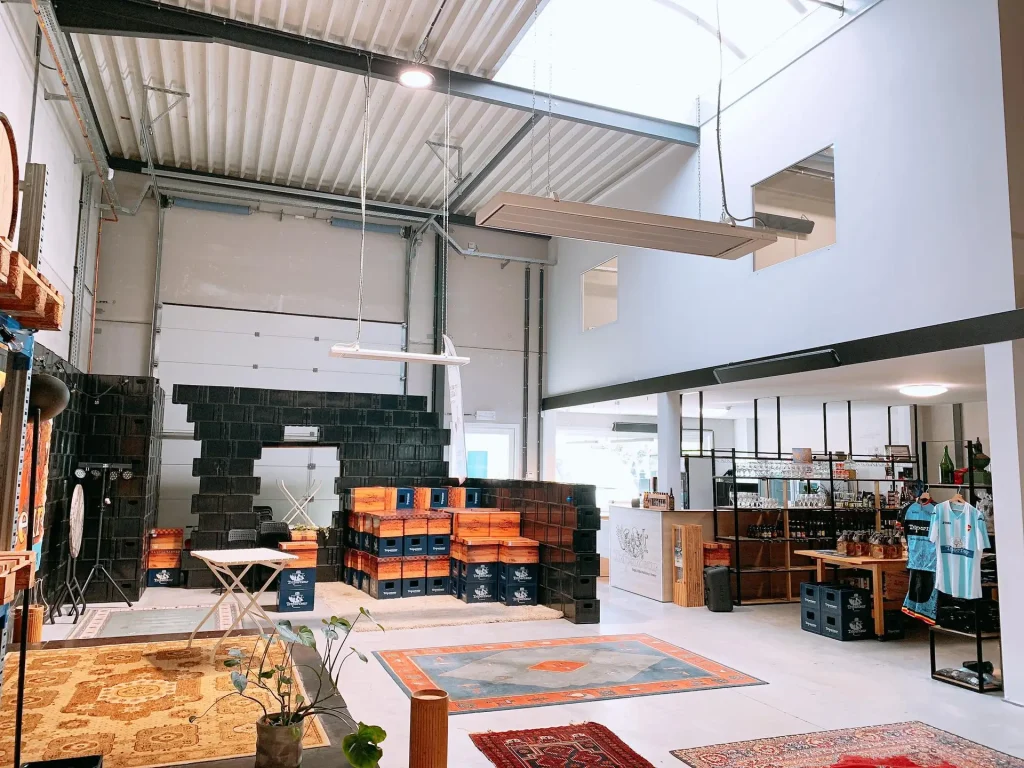 showroom verwarmen hoge ruimte verwarmen