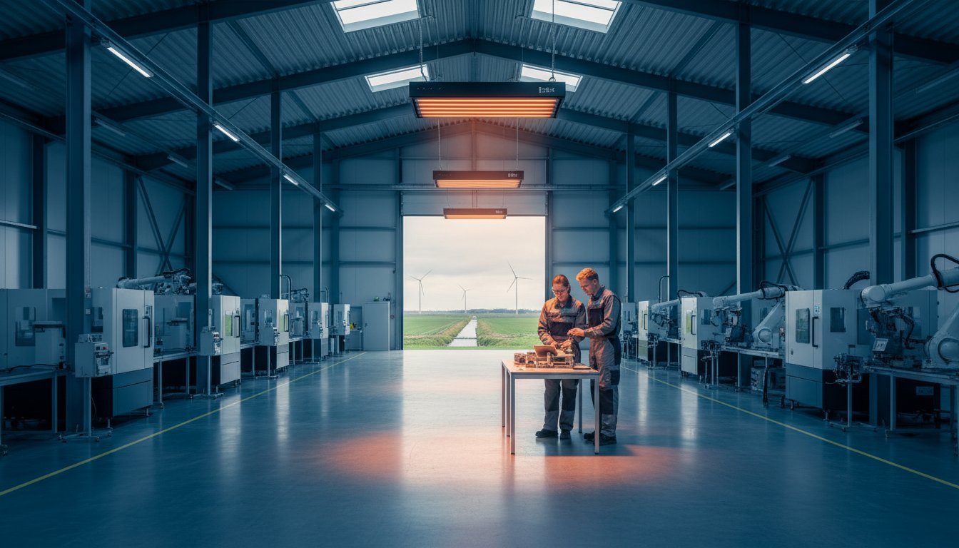 Elektrische verwarming bedrijfshal: Efficiënte en gasloze oplossingen voor 2026