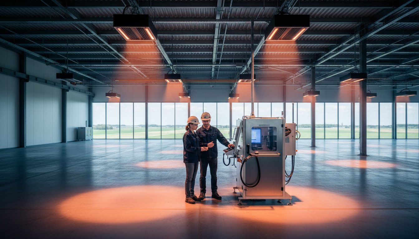 Infrarood verwarming fabriekshal: De complete gids voor industriële verwarming in 2026