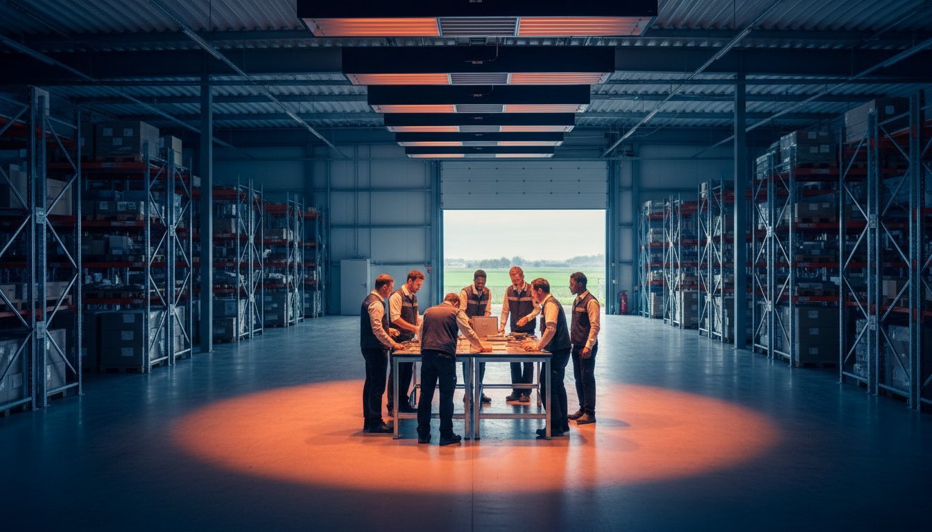 Loods verwarmen met infrarood: Technische analyse en rendement in 2026