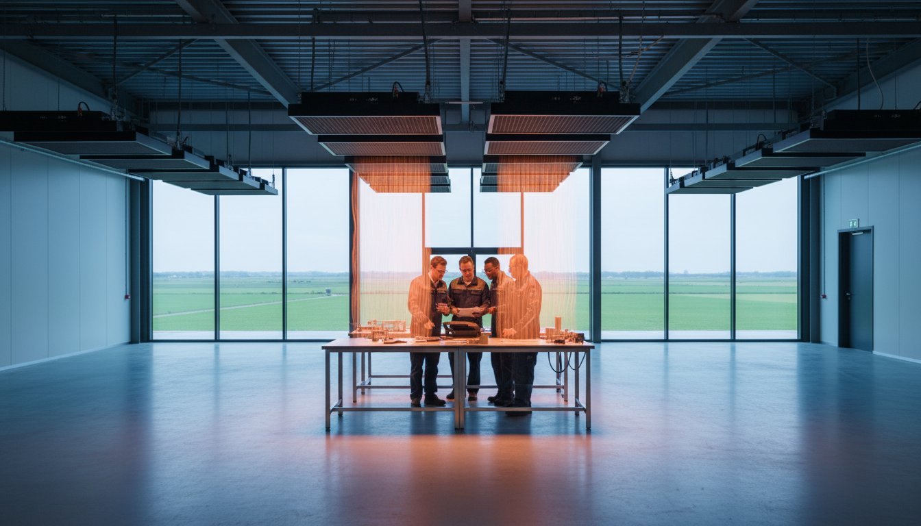 Verwarming Industriehal: De Complete Gids voor Gasloze Efficiëntie in 2026