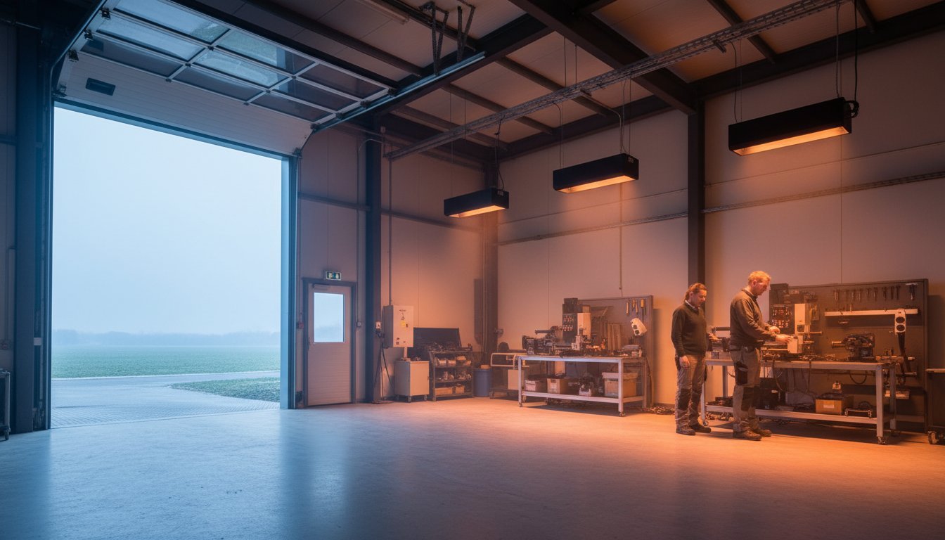 Verwarming voor een open werkplaats: Strategieën voor effectieve warmte zonder warmteverlies