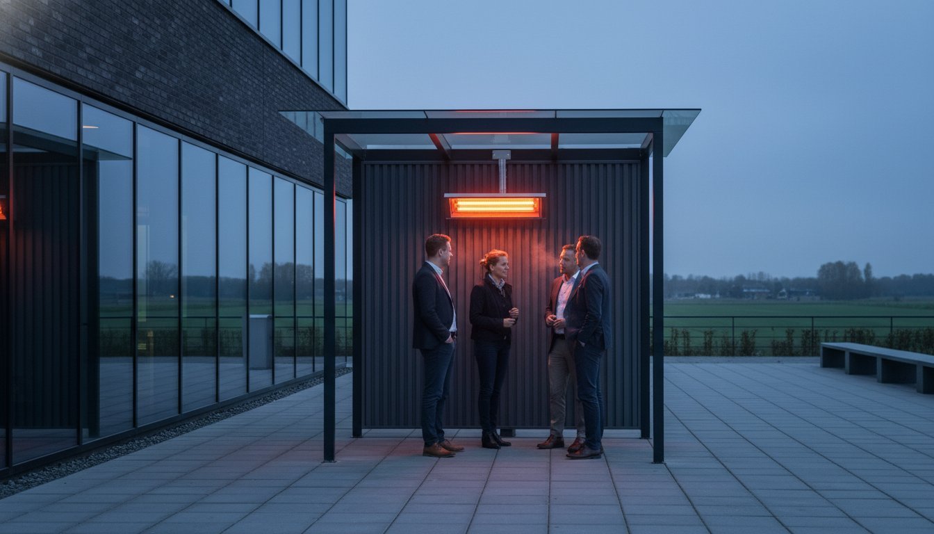 Verwarming voor rokersruimte buiten: De zakelijke gids voor 2026