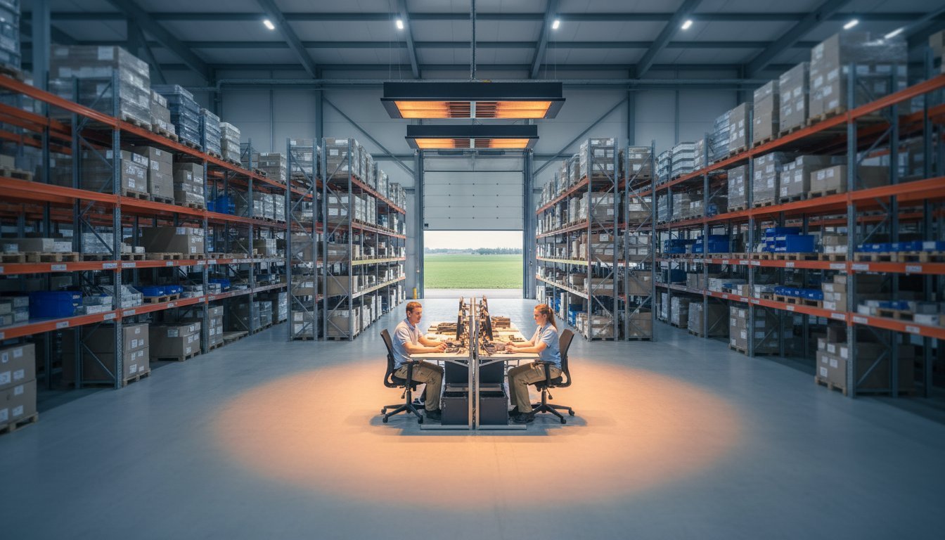 Opslagruimte verwarmen: Efficiënte en gasloze oplossingen voor magazijnen