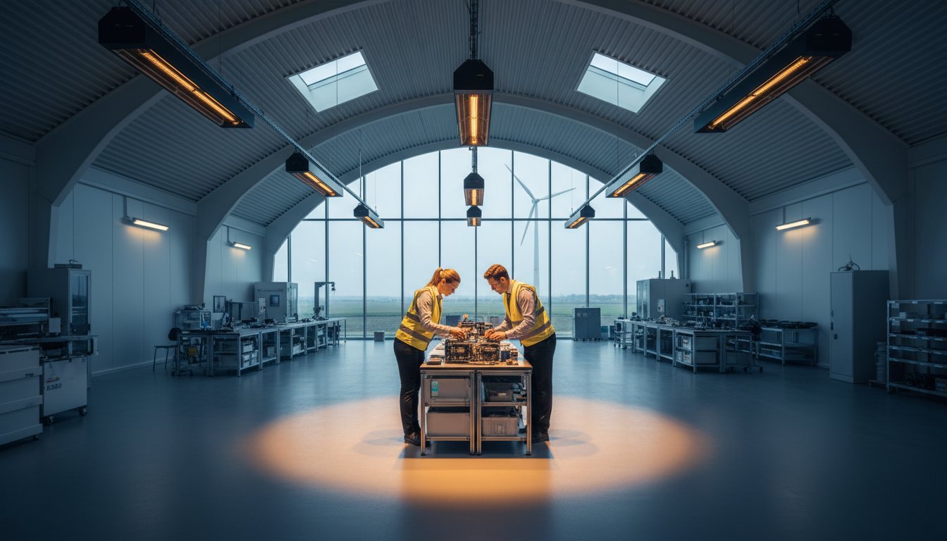 Elektrisch verwarmen van de bedrijfshal: Strategieën voor een gasloze industrie in 2026