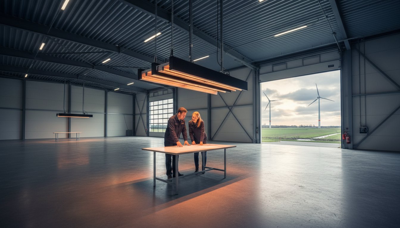 Elektrische infrarood verwarming bedrijfshal: De complete gids voor 2026