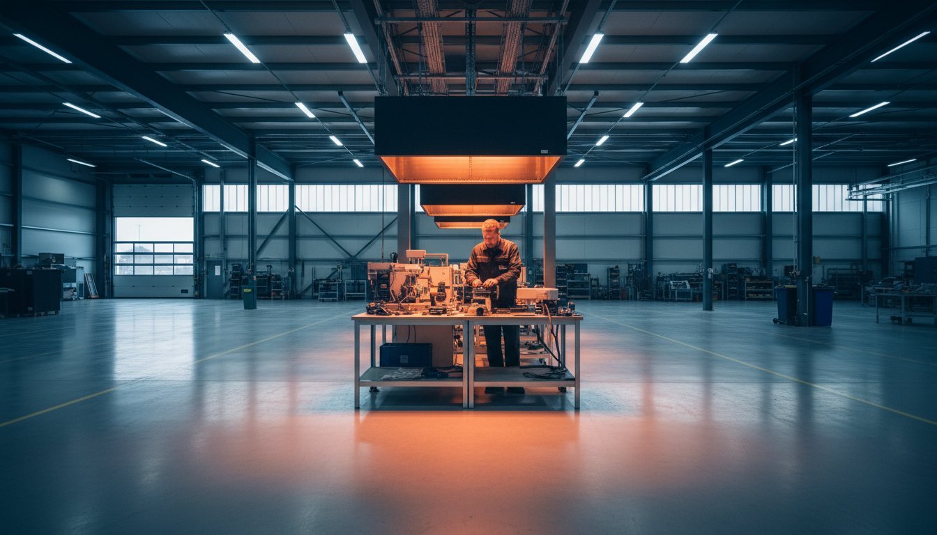 Infrarood verwarming werkplaats vaste installatie: De gids voor professionele zoneverwarming